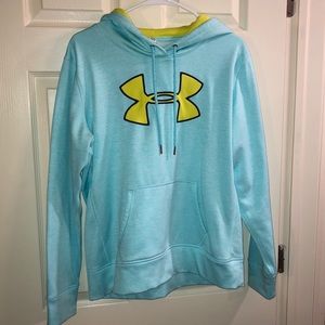 Turquoise/Neon Yellow Under Armor sweatshirt